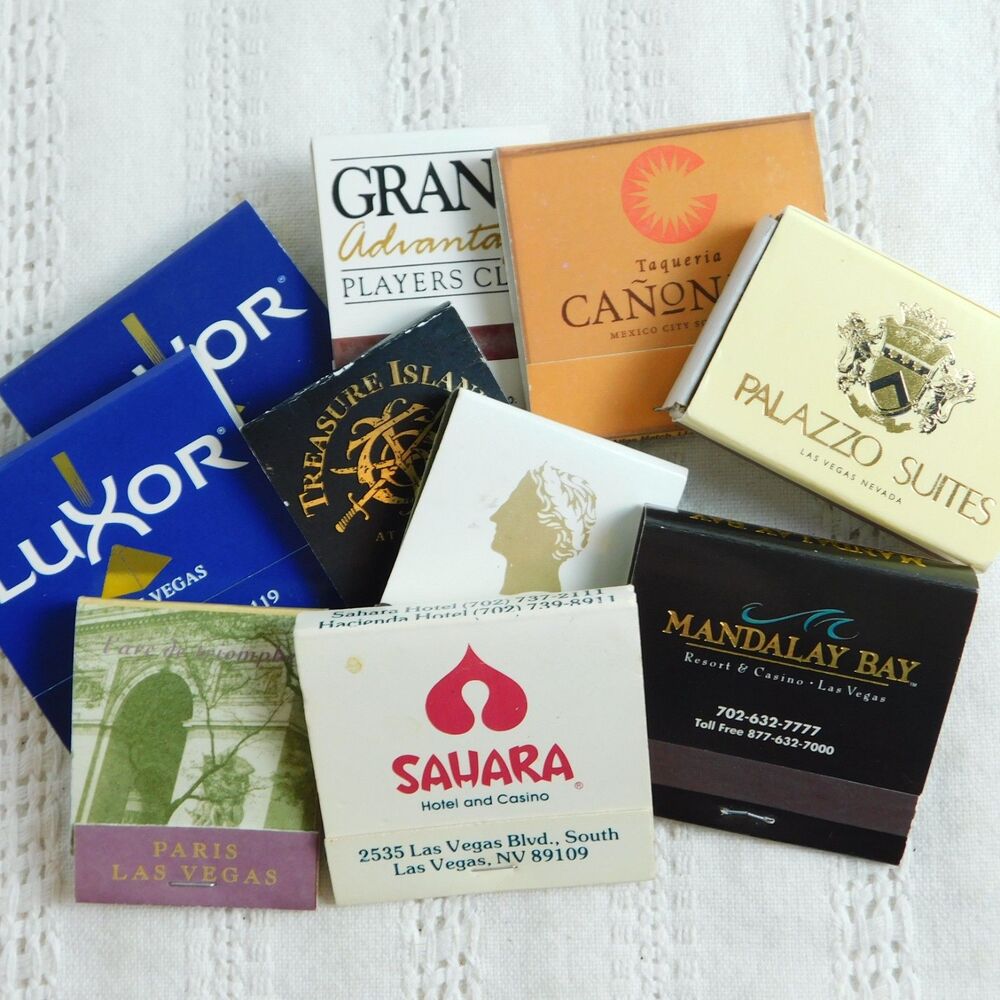 Las Vegas Matchbook Matches Nevada Casino Full Unstruck Vintage Lot of 10 Sahara